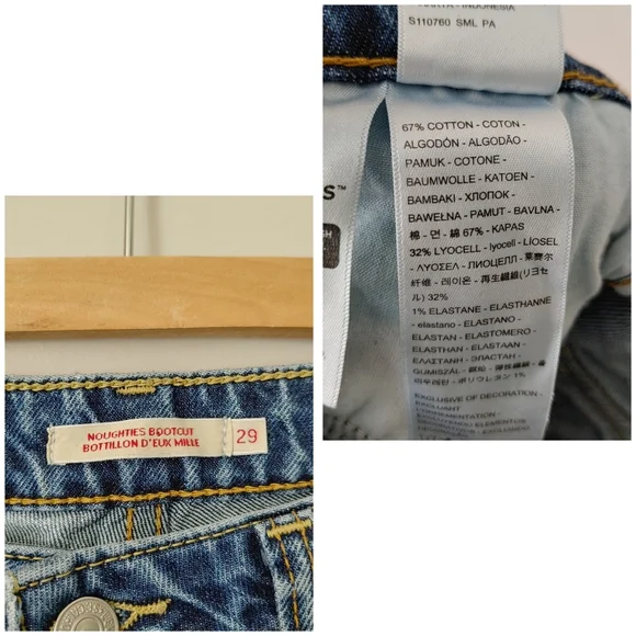 Levi's Noughties Bootcut Low Rise Jeans Size 29 Blue Wash Pocket Y2k 28 - Picture 16 of 16